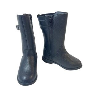 Stride Rite Gwendolyn Boots Black Girls Size 8 Wide New